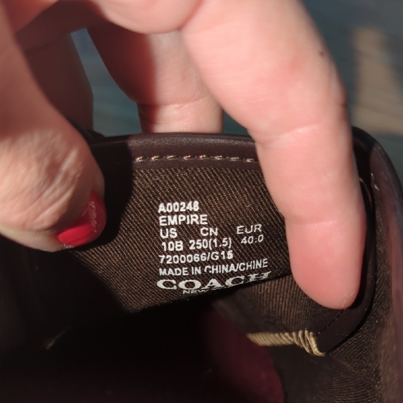 Coach Empire Low Top Logo Sneakers Brown Signature Canvas Wm Sz 10 - Picture 13 of 16